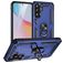 Mobigear Armor ring Samsung Galaxy A36 Hülle Hardcase Backcover Stoßfest mit Ringhalter - Blau
