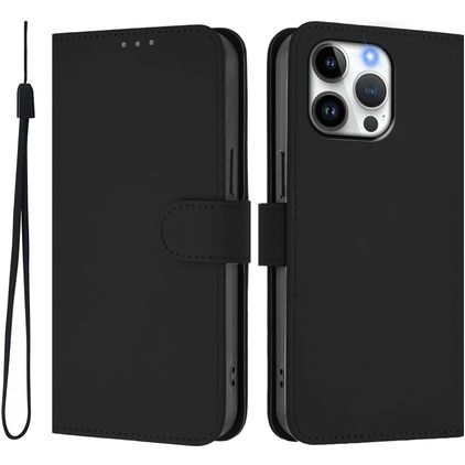 Mobigear Urban Wallet iPhone 16 Pro Max Hülle Klapphülle Geldbörse - Schwarz