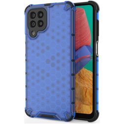 Mobigear Honeycomb Samsung Galaxy M33 Hülle Hardcase Backcover Stoßfest - Blau