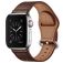 Mobigear Venezia Leder Apple Watch Armband Dornschließe - 49/46/45/44 mm - Braun