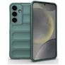 Mobigear Bumpy Samsung Galaxy S25 Hülle Flexibles TPU Backcover - Grün