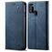 Mobigear Denim Slim Samsung Galaxy A21s Hülle Klapphülle Geldbörse - Blau