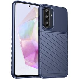 Mobigear Groove Samsung Galaxy A56 Hülle Flexibles TPU Backcover - Blau