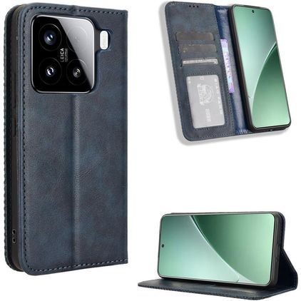 Mobigear Sensation Xiaomi 15 Pro Hülle Klapphülle Geldbörse - Blau