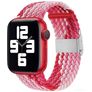 Mobigear Braided Nylon Apple Watch Armband Klappschließe - 49/46/45/44 mm - Pink / Rot
