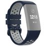 Mobigear Sport Plus Buckle Silikon Fitbit Charge 3 Armband Dornschließe - Dunkelblau