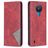 Mobigear Rhombus Slim Nokia 1.4 Hülle Klapphülle - Rot