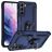 Mobigear Armor Ring Samsung Galaxy S22 Hülle Hardcase Backcover Stoßfest mit Ringhalter - Blau