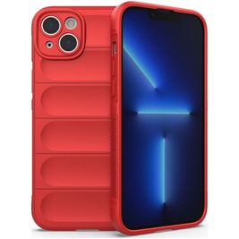 Mobigear Bumpy iPhone 14 Plus Hülle Flexibles TPU Backcover - Rot