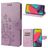 Mobigear Flowers Samsung Galaxy M53 Hülle Klapphülle Geldbörse - Lila