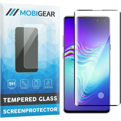 Mobigear Premium Samsung Galaxy S10 5G Panzerglas Displayschutz - Hüllenfreundlich - Schwarz