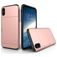 Mobigear Card iPhone X Hülle Hardcase Backcover Stoßfest mit Kartenhalter - Roségold