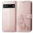 Mobigear Clover Google Pixel 6a Hülle Klapphülle Geldbörse - Roségold