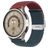 Mobigear Braided Dual Nylon Smartwatch Armband Klappschließe - 20-mm-Universalanschluss - Blau / Rot