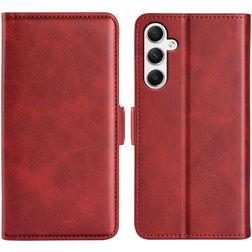 Mobigear Slim Magnet Samsung Galaxy A35 Hülle Klapphülle Geldbörse - Rot