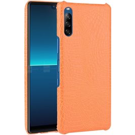Mobigear Croco Sony Xperia L4 Hülle Hardcase Backcover - Orange