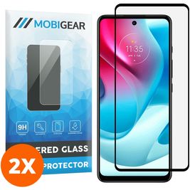 Mobigear Premium Motorola Moto G60s Panzerglas Gehärtetes Glas Displayschutz - Hüllenfreundlich - Schwarz (2er Pack)