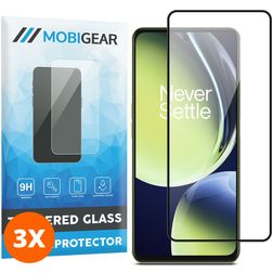 Mobigear Premium OnePlus Nord CE 3 Lite 5G Panzerglas Gehärtetes Glas Displayschutz - Hüllenfreundlich (3er Pack)