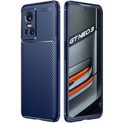 Mobigear Racing Realme GT Neo 3 Hülle Flexibles TPU Backcover - Blau