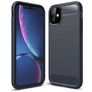 Mobigear Brushed Slim iPhone 11 Hülle Flexibles TPU Backcover - Marineblau