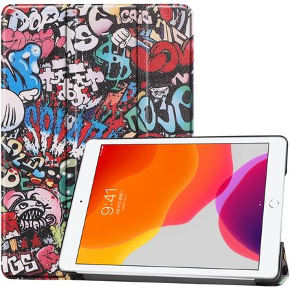Mobigear Tri-Fold iPad 7 (2019) Hülle Klapphülle - Graffiti