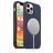 Mobigear Rubber Touch iPhone 12 Pro Silikon MagSafe Hülle Backcover - Marineblau