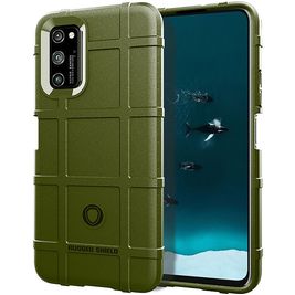 Mobigear Rugged Shield Realme 7 Pro Hülle Flexibles TPU Backcover Stoßfest - Grün