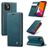 Caseme 013 iPhone 12 Mini Hülle Klapphülle Geldbörse - Blau