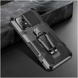 Mobigear Armor Stand Samsung Galaxy A52 Hülle Hardcase Backcover Stoßfest mit Ständer - Schwarz
