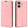 Mobigear Retro Slim iPhone 17 Hülle Klapphülle Geldbörse - Pink