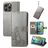 Mobigear Clover iPhone 15 Pro Hülle Klapphülle Geldbörse - Grau