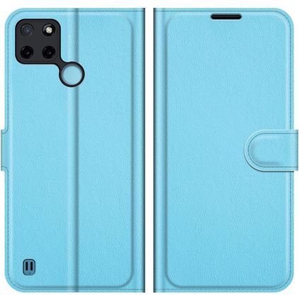 Mobigear Classic Realme C21Y Hülle Klapphülle Geldbörse - Blau