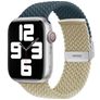 Mobigear Braided Dual Nylon Apple Watch Armband Klappschließe - 42/41/40/38 mm - Weiß / Blau