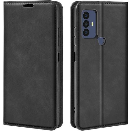 Mobigear Retro Slim TCL 305 Hülle Klapphülle Geldbörse - Schwarz