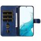 Mobigear Zipper Samsung Galaxy S23 Hülle Klapphülle Geldbörse - Blau