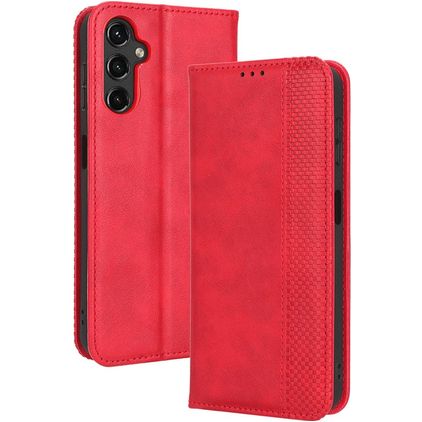 Mobigear Sensation Samsung Galaxy A14 Hülle Klapphülle Geldbörse - Rot