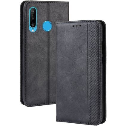 Mobigear Sensation Huawei P Smart Plus (2019) Hülle Klapphülle Geldbörse - Schwarz