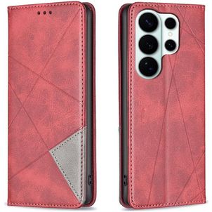 Mobigear Rhombus Slim Samsung Galaxy S26 Ultra Klapphülle - Rot