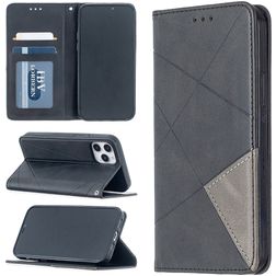 Mobigear Rhombus Slim iPhone 12 Pro Hülle Klapphülle - Grau