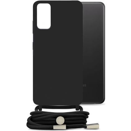 Mobilize Lanyard Gelly Samsung Galaxy A32 4G Flexibles TPU Handykette - Schwarz