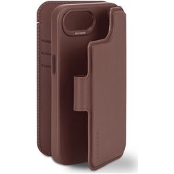 Decoded Detachable Wallet iPhone 17e MagSafe Hülle Echtes Leder Abnehmbare 2in1 Klapphülle Geldbörse - Chocolate Brown