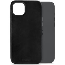 Mobilize Premium iPhone 15 Plus MagSafe Echtleder Backcover - Schwarz