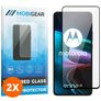 Mobigear Premium Motorola Edge 30 Panzerglas Gehärtetes Glas Displayschutz - Hüllenfreundlich - Schwarz (2er Pack)