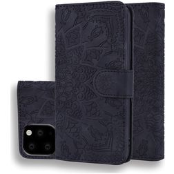 Mobigear Mandala iPhone 11 Klapphülle Portemonnaie - Schwarz