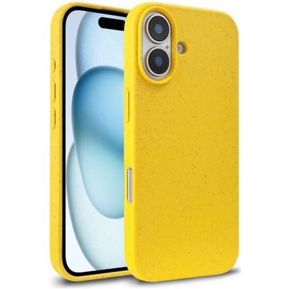 Mobigear Bio iPhone 18 Hülle Umweltfreundliches Backcover - Gelb