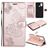 Mobigear Butterfly OPPO A53 Hülle Klapphülle Geldbörse - Roségold