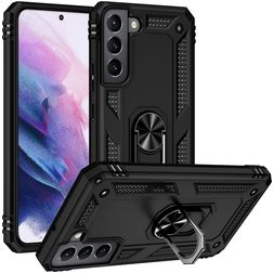 Mobigear Armor Ring Samsung Galaxy S22 Hülle Hardcase Backcover Stoßfest mit Ringhalter - Schwarz