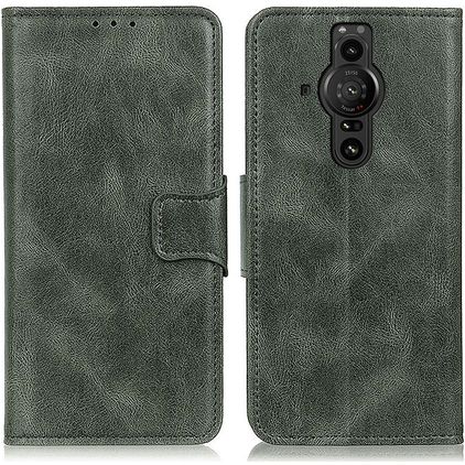 Mobigear Classy Sony Xperia Pro-I Hülle Klapphülle Geldbörse - Grün