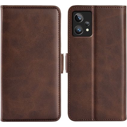 Mobigear Slim Magnet Realme 9 Pro Plus Hülle Klapphülle Geldbörse - Braun