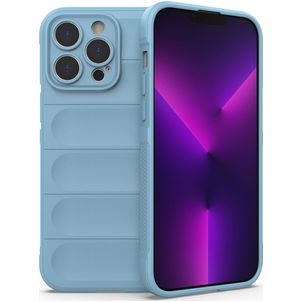 Mobigear Bumpy iPhone 14 Pro Max Hülle Flexibles TPU Backcover - Blau
